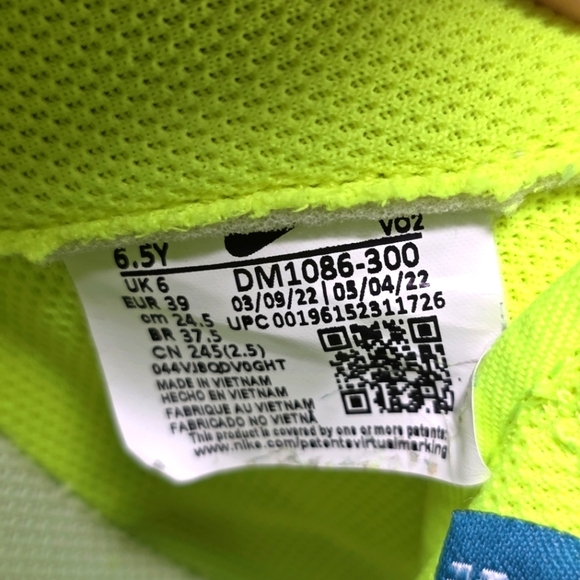 Nike Air Force 1 Low Crater Bright Spruce Volt DM1086-300 GS Youth Size 6.5Y New - Picture 4 of 10
